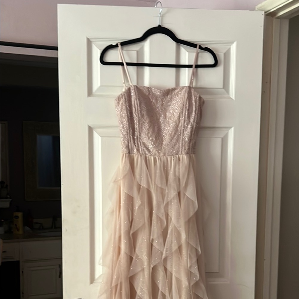 Speechless Blush Pink Strapless Gown